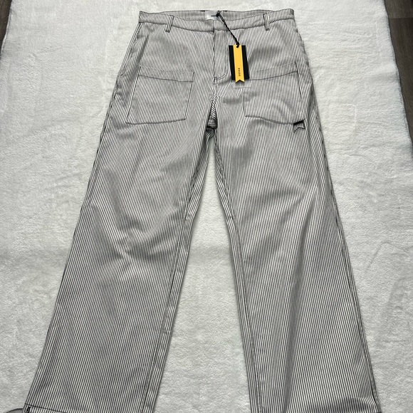 Rhude Pinstriped Front Pocket Pants White Black Men’s 2XL - Picture 2 of 9